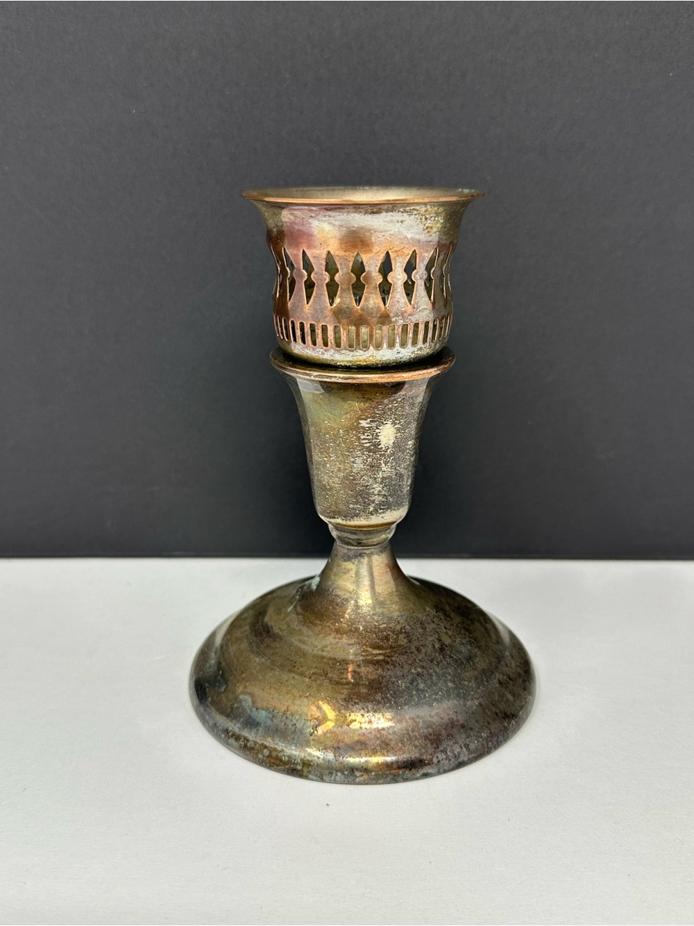 Vintage 5” Silver Plate Candle Holder International Silver Company USA Q8